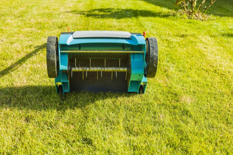 Aeration Equipment on a Lawn