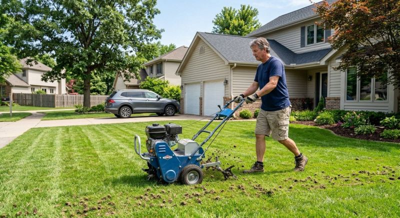 Residential Lawn Aeration Service